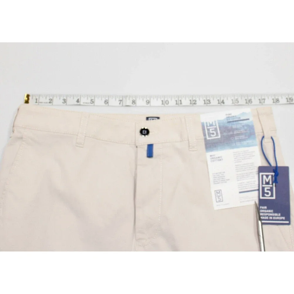 Meyer M5 NWT Cargo / Casual Pants Size 34 US In Solid Beige Cotton Blend Stretch